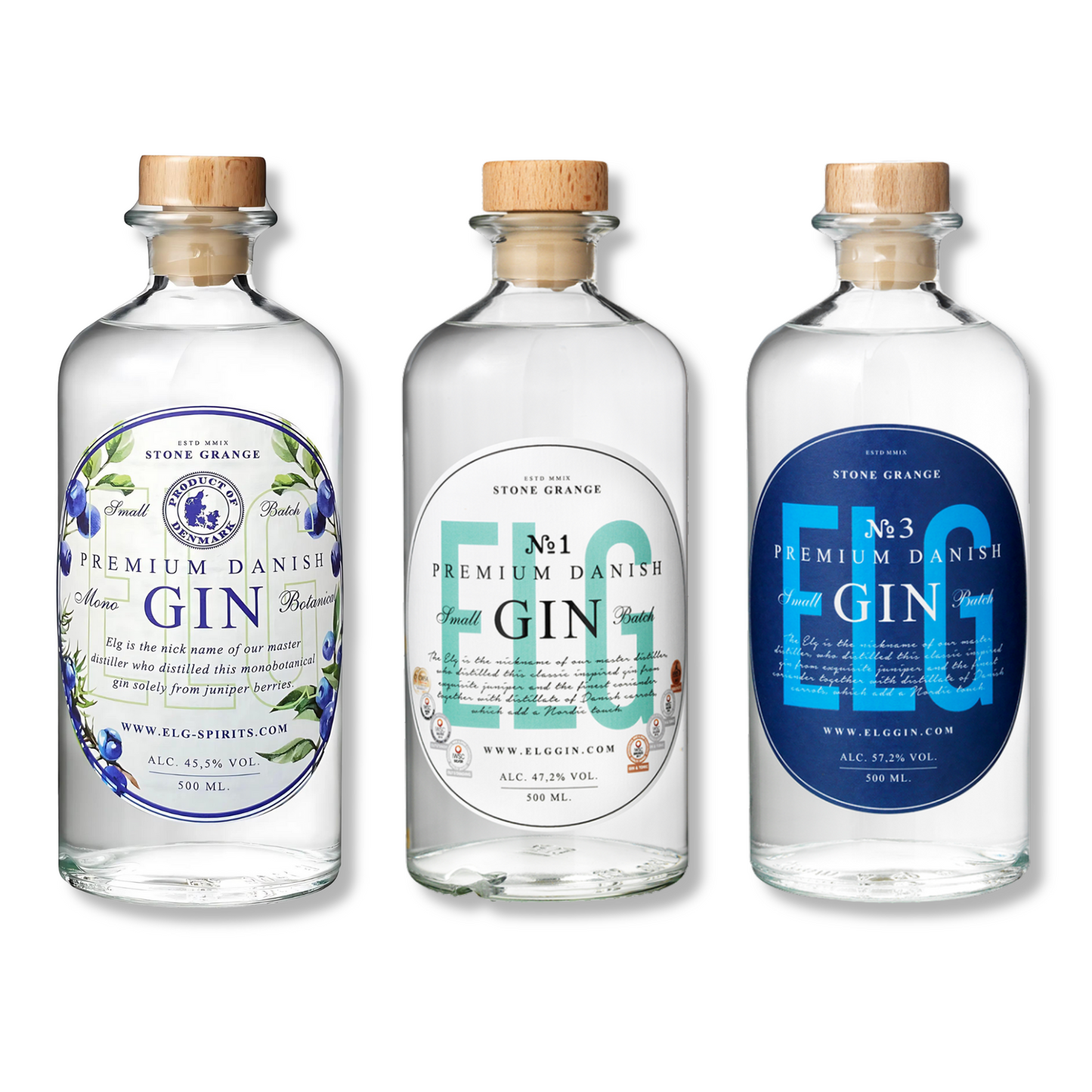 Guldpakken – 3 x ELG Gin (50 cl)